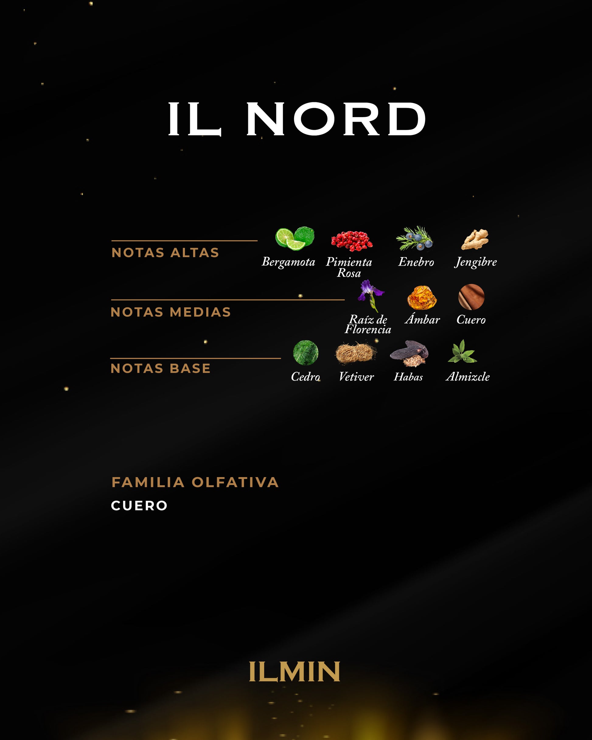 Perfume exclusivo ILMIN IL NORD FAMILIA OLFATIVA